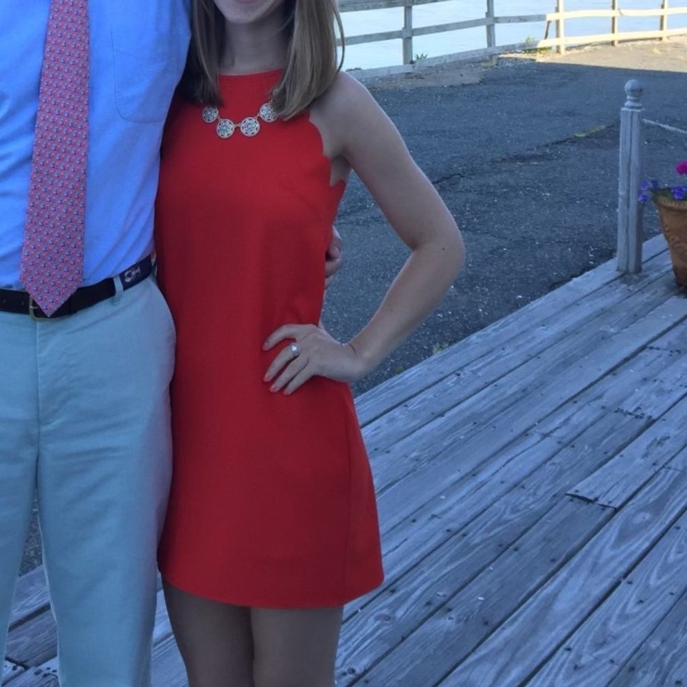 Burnt orange mini dress